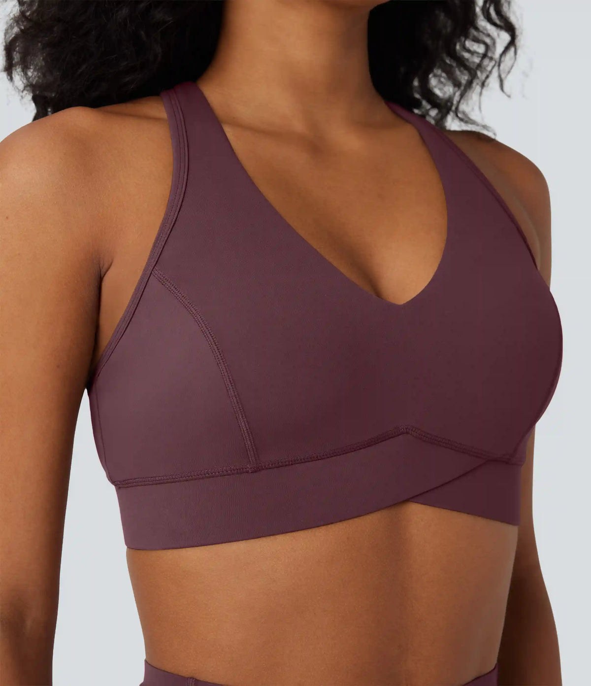 Halara UltraSculpt™ Light Support V Neck Racerback Workout Sports Bra