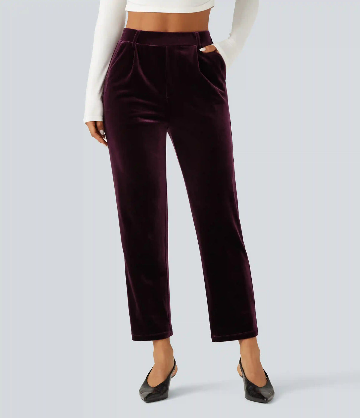 Halara Flex™ High Waisted Velvet Work Pants with Pockets