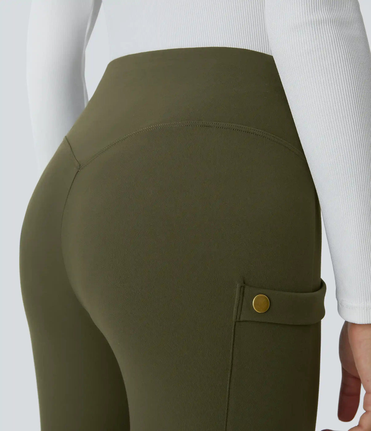 DayStretch High Waisted Decorative Pocket Skinny Ankle Length Casual Pants