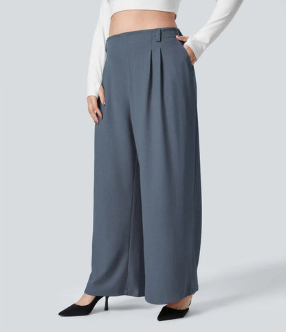 Halara Flex™ High Waisted Pocket Wide Leg Waffle Work Plus Size Pants