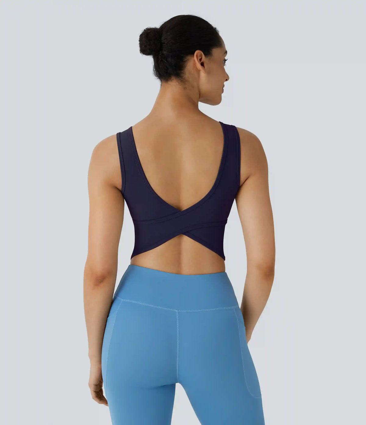 U Neck Crossover Barre Ballet Dance Tank Top A-D Cups