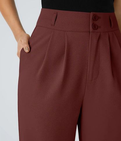 Halara Flex™ High Waisted Zipper Pocket Shirred Straight Leg Work Pants