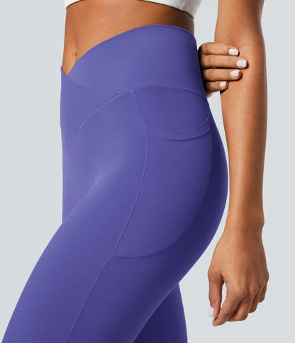SoftlyZero™ Crossover Pocket Plain Leggings