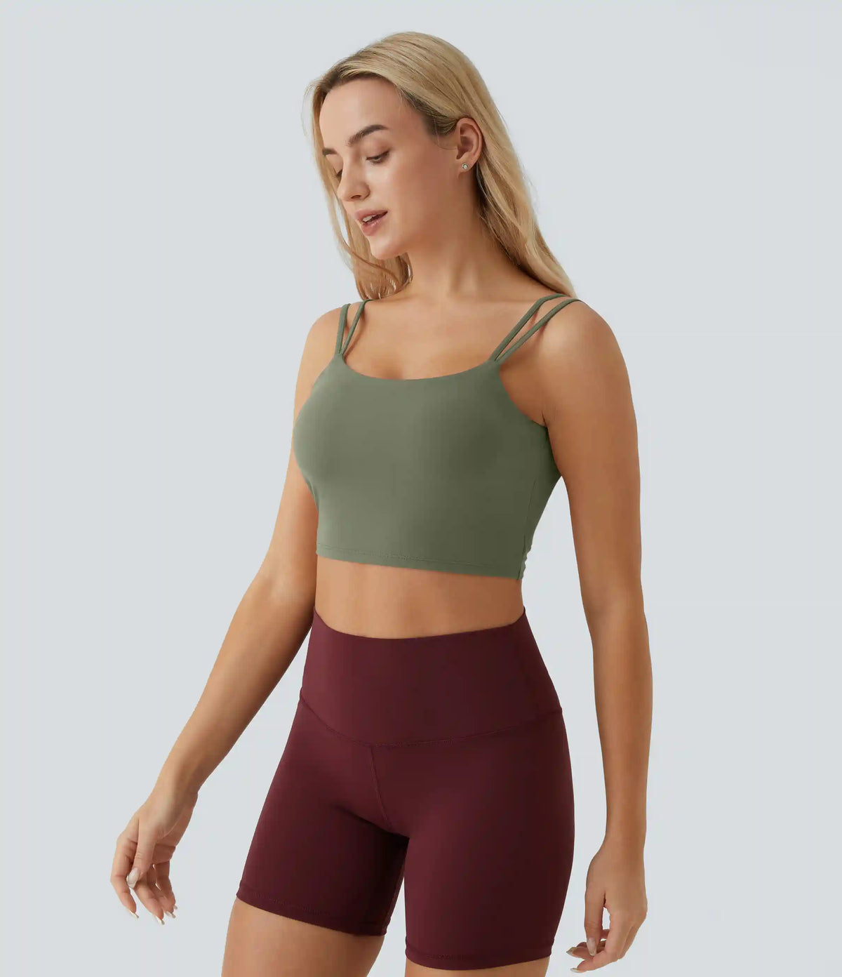 Double Straps Cropped Yoga Tank Top
