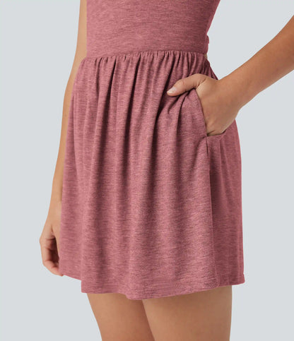 Padded 2-in-1 Romper with Pockets-Easy Peezy Edition