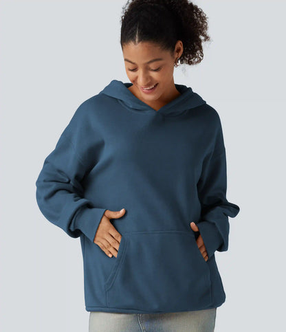 Hooded Long Sleeve Fleece Casual Sweatshirt