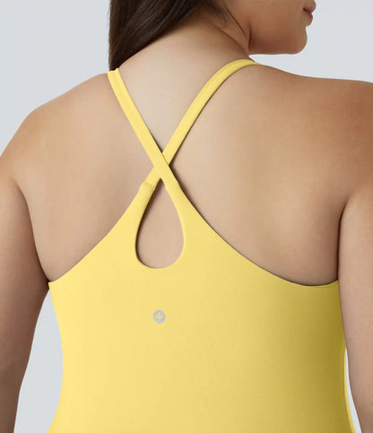 Everyday SoftlyZero™ Plush Backless 2-in-1 Flare Workout Plus Size Dress-Wannabe-Easy Peezy