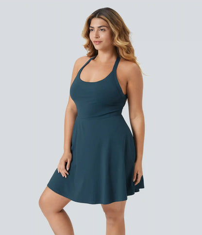 Flare Dance Plus Size Active Dress-Longer Length-Easy Peezy Edition