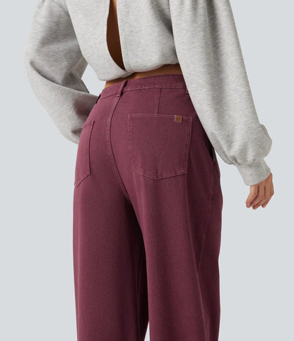 Halara Flex™ Mid Rise Wide Leg Colorful Casual Jeans with Pockets