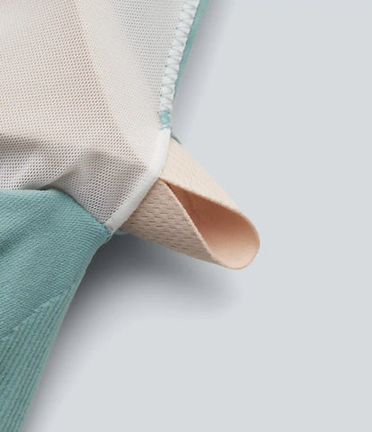 OneForm Seamless Flow V Neck Short Sleeve Built-in Bra Cropped Yoga Sports Top