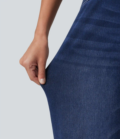 Halara Flex™ High Waisted Crossover Bootcut Casual Jeans with Pockets