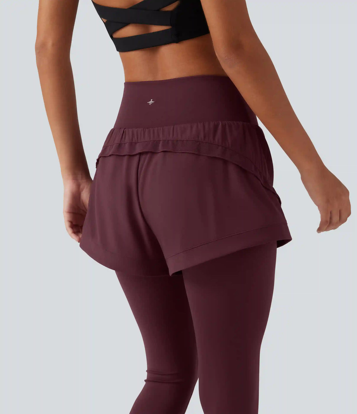 Breezeful™ High Waisted Tummy Control 2-in-1 Quick Dry Running Pants with Pockets