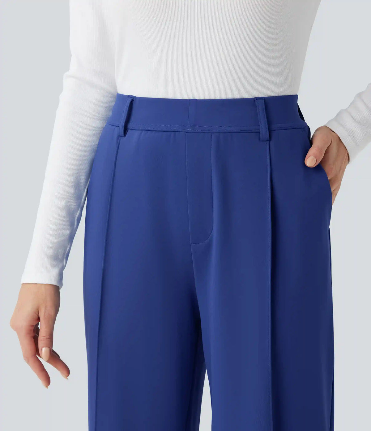 Halara Flex™ DayStretch High Waisted Cropped Work Tapered Pants with Pockets