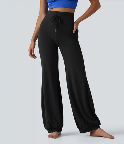 SoftlyZero™ High Waisted Drawstring Dance Balloon Pants with Pockets