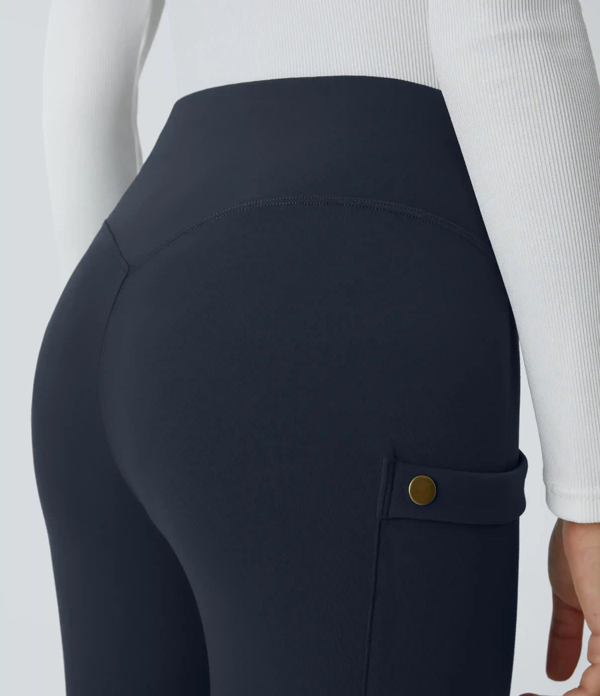 DayStretch High Waisted Decorative Pocket Skinny Ankle Length Casual Pants