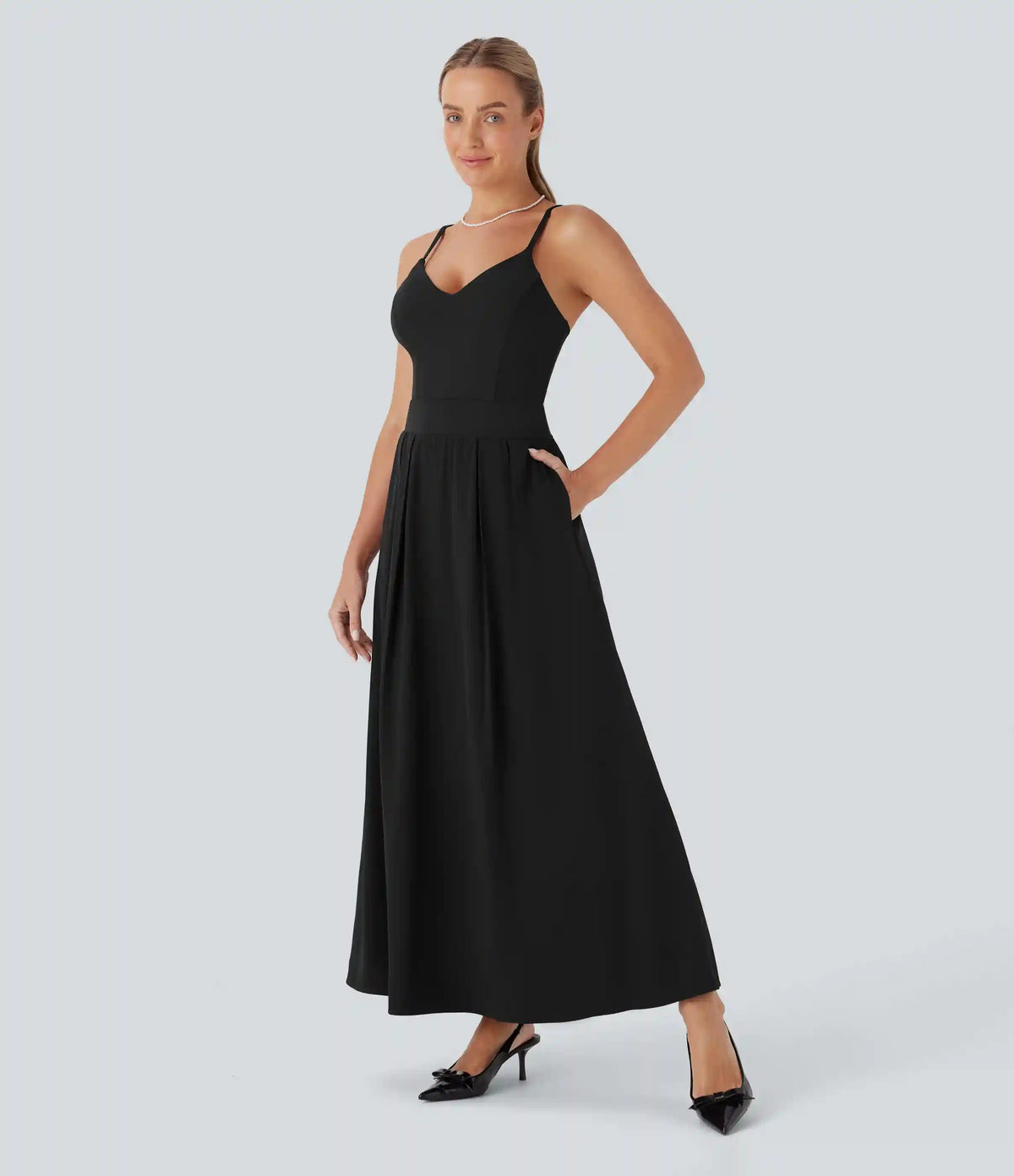 Breezeful™ Pocket Flowy Quick Dry Maxi Slip Dress