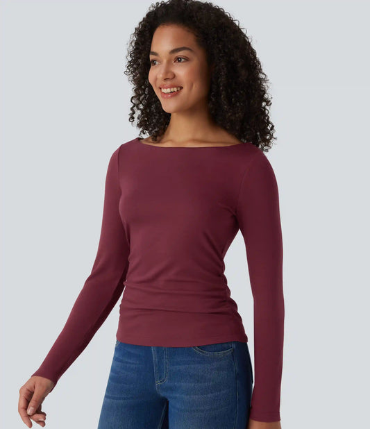 Halara HeatCore Boat Neck Long Sleeve Warming Work Shirt