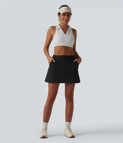 DayStretch Mid Rise 2-in-1 Mini Golf A-Line Skirt with Pockets