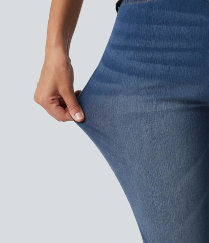 Halara Flex™ High Waisted Split Capri Casual Slim Jeans with Pockets
