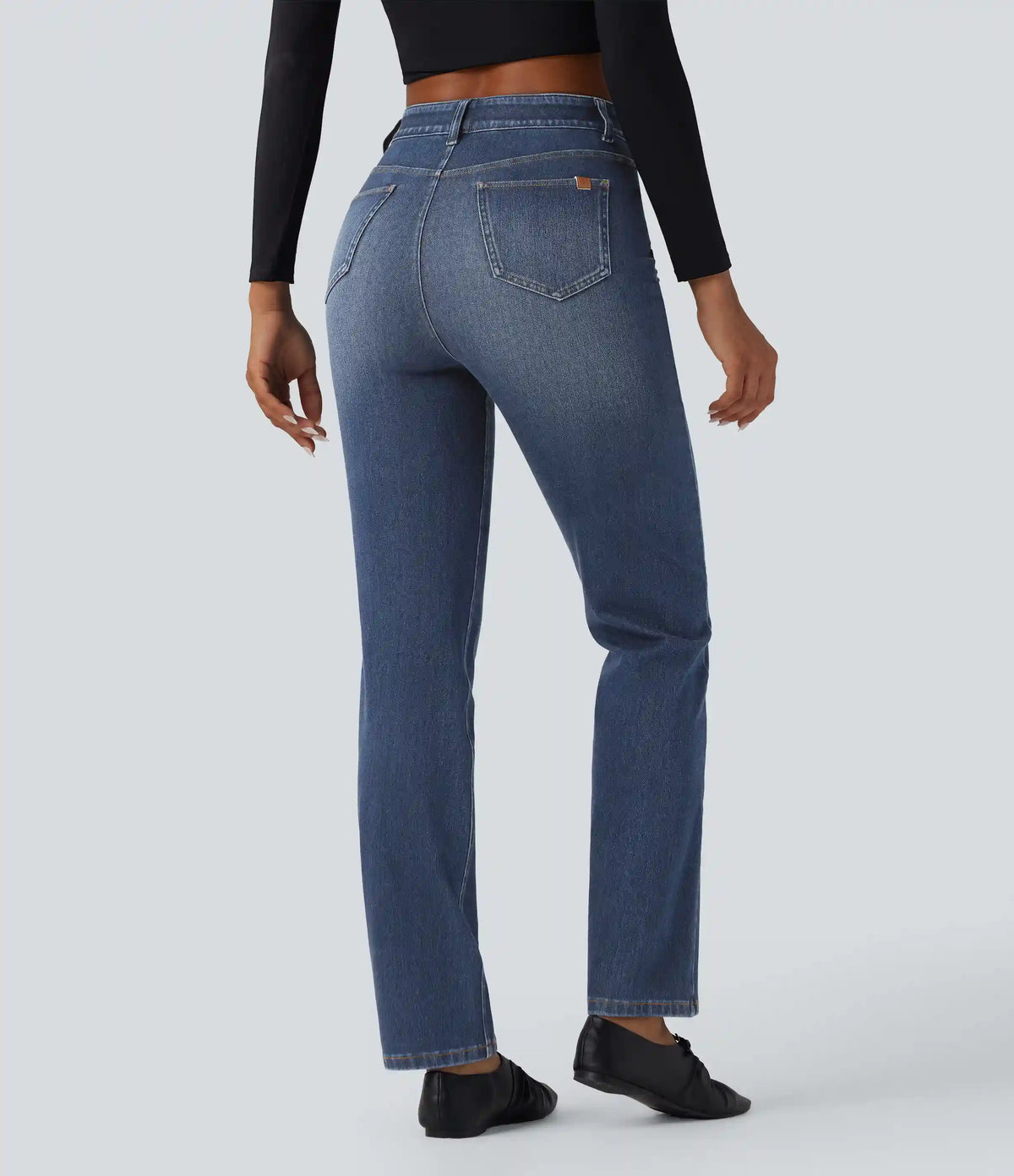 Halara Flex™ High Waisted Tummy Control Washed Casual Slim Jeans with Pockets