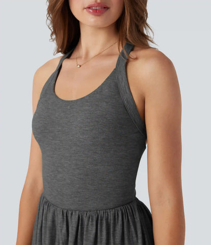 Padded 2-in-1 Romper with Pockets-Easy Peezy Edition