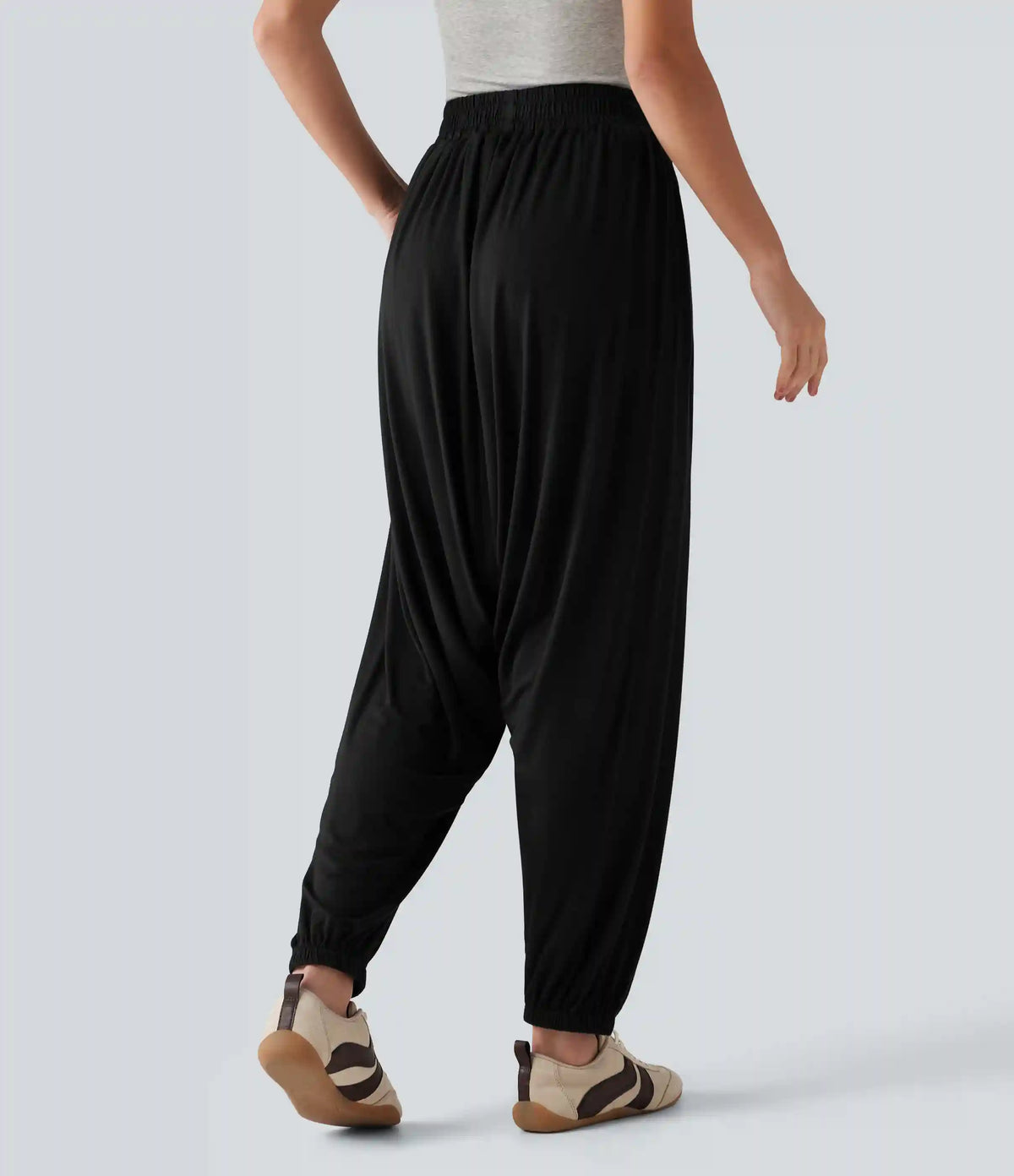 High Waisted Relaxed Casual Jogger with Pockets