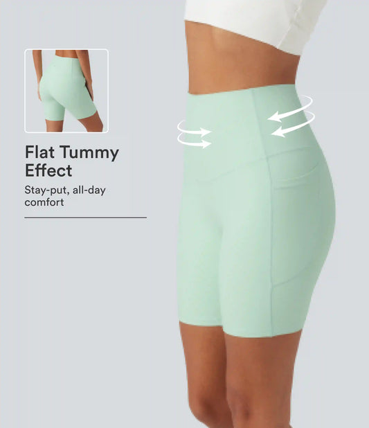 Halara UltraSculpt™ High Waisted Tummy Control Shaping Training Biker Shorts 7'' with Pockets