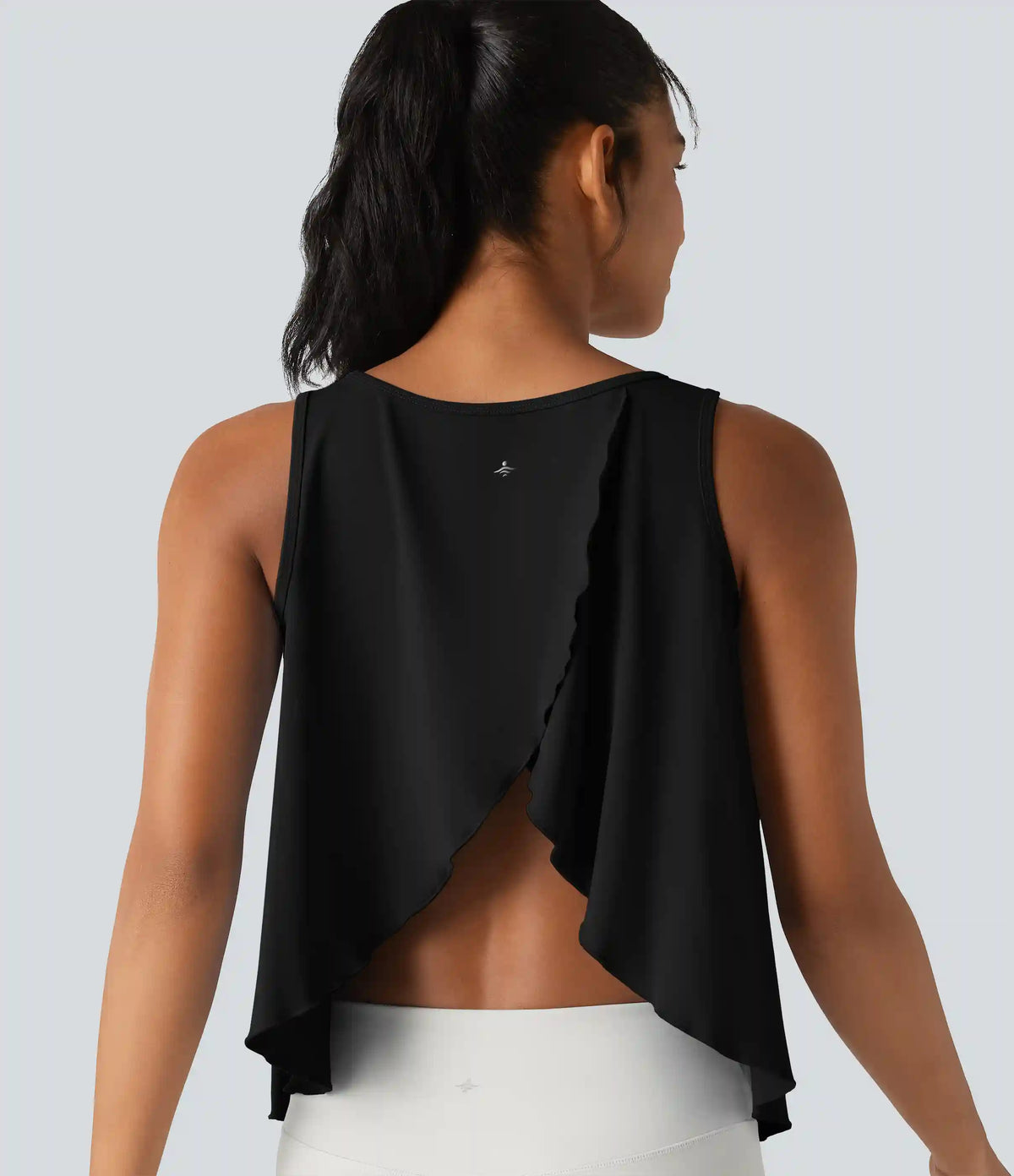 SoftlyZero™ QuickDry Crossover Flounce Hem Relaxed Yoga Tank Top