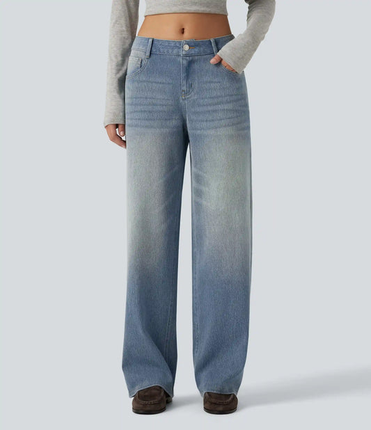 Halara Flex™ Low Rise Straight Leg Casual Jeans with Pockets