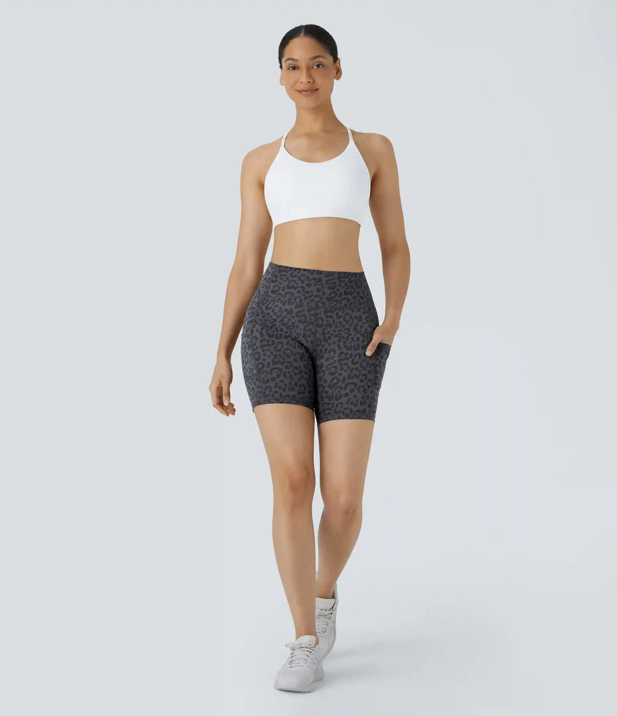 High Waisted Pocket Running Biker Shorts