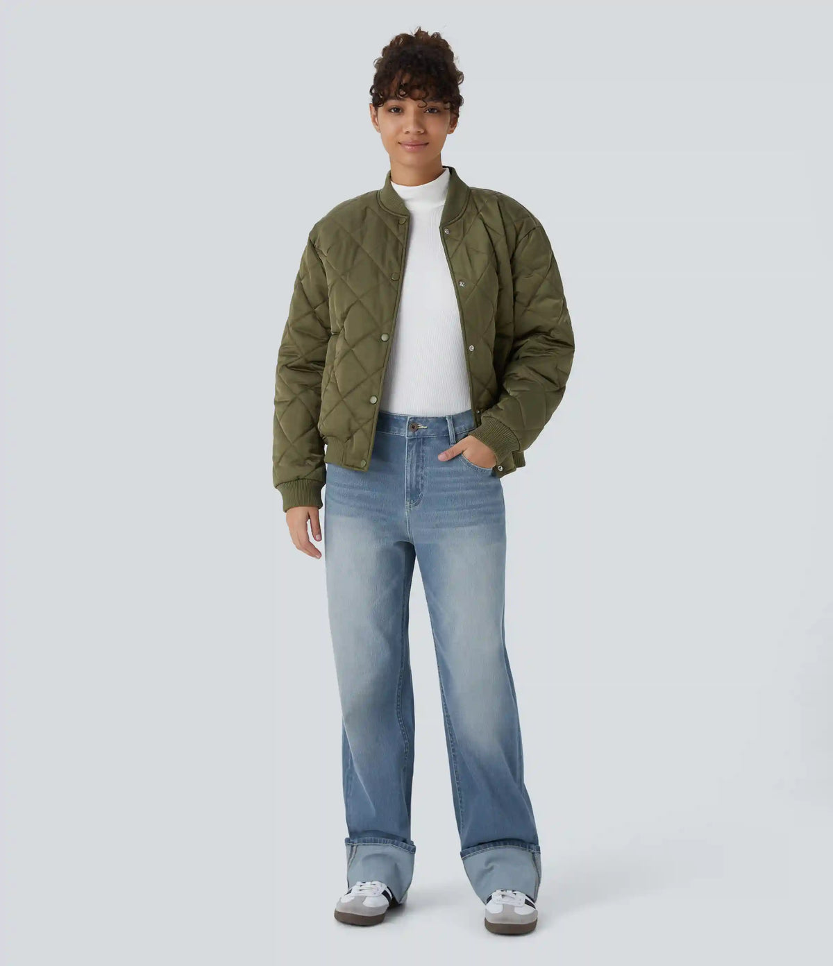 Halara Flex™ Low Rise Zipper Pockets Washed Casual Baggy Boyfriend Jeans