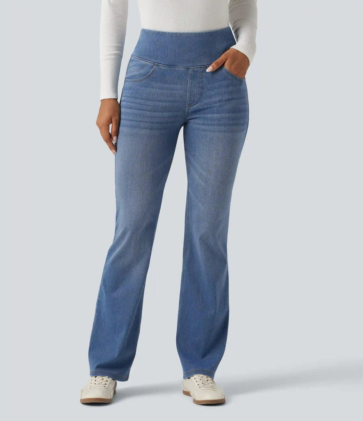 Halara Flex™ High Waisted Tummy Control Bootcut Casual Jeans with Pockets