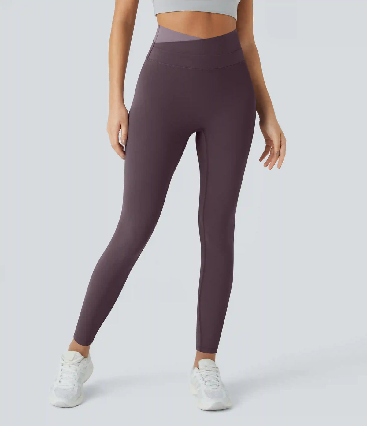SoftlyZero™ Crossover Color Block Leggings