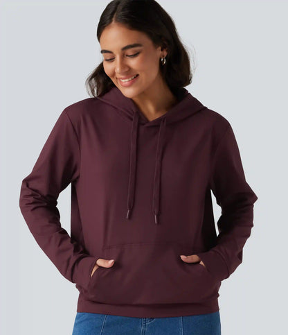 Hooded Long Sleeve Lounging Sweatshirt with Pocket