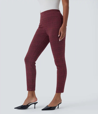 Halara Flex™ High Waisted Pocket Houndstooth Plaid Skinny Work Pants