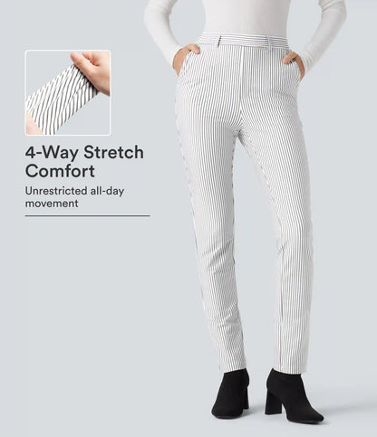 Halara Flex™ High Waisted Skinny Stripe Work Pants with Pockets