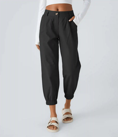 Mid Rise Casual Joggers with Pockets