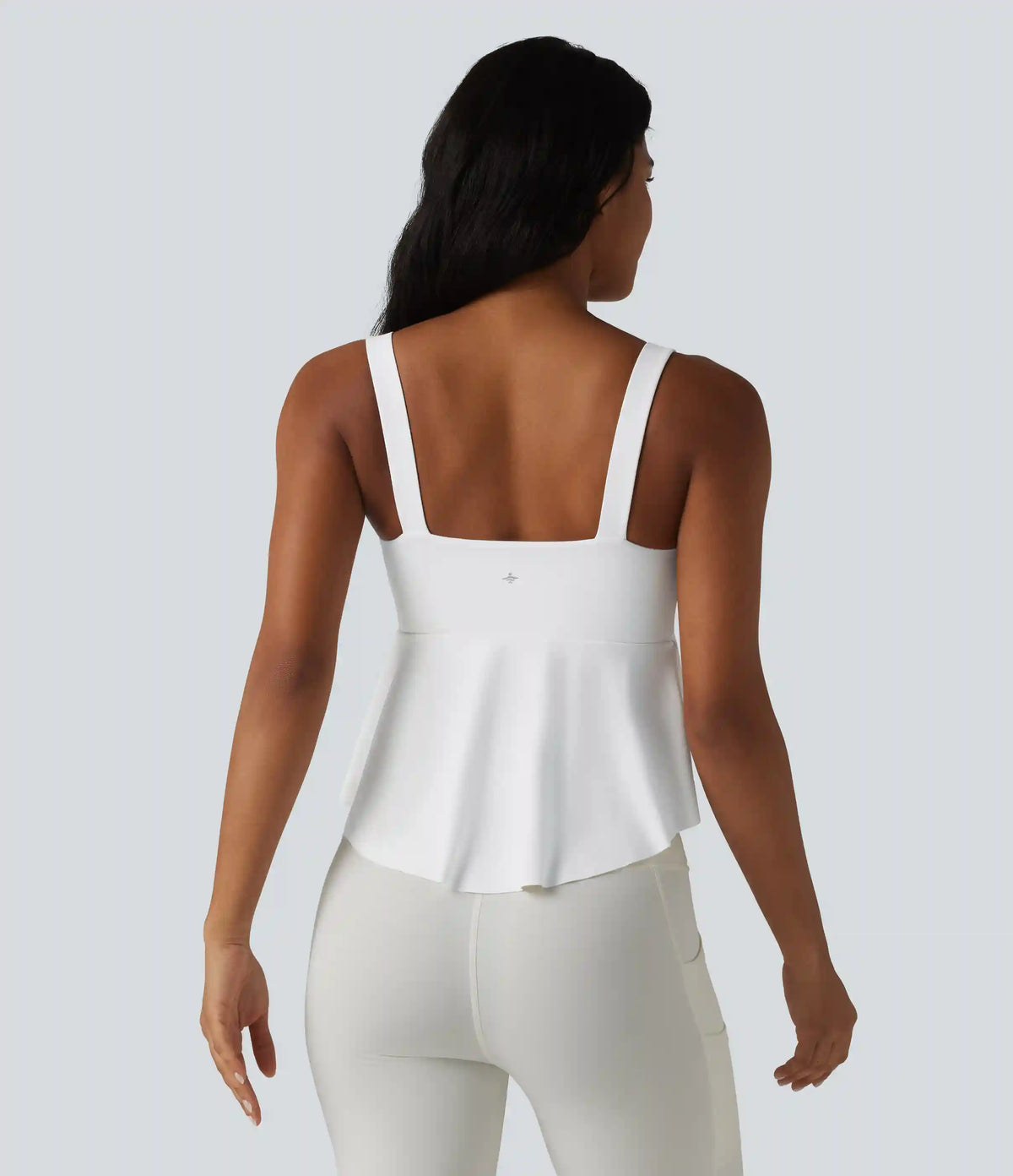 Halara UltraSculpt™ V Neck Push-Up Non-Removable Pad Ruffle Hem Yoga Tank Top