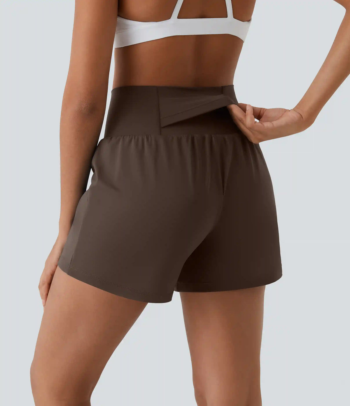 SoftlyZero™ Airy Super High Waisted 2-in-1 InstantCool Yoga Shorts 5'' with Pockets-Longer Length
