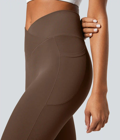 SoftlyZero™ Crossover Pocket Plain Leggings