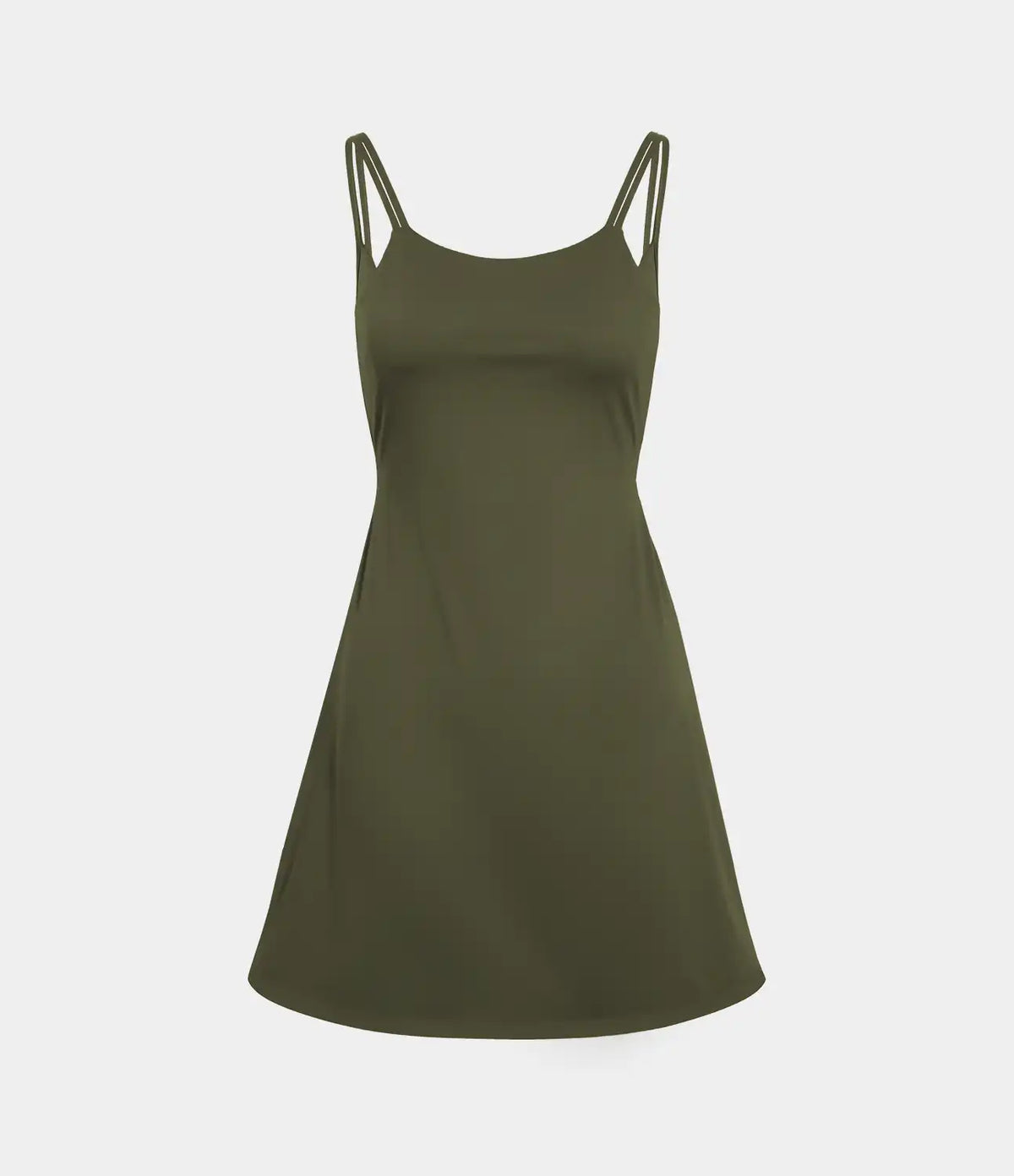 SoftlyZero™ Plush Double Straps 2-Piece Pocket Slip Dance Active Dress A-D Cups